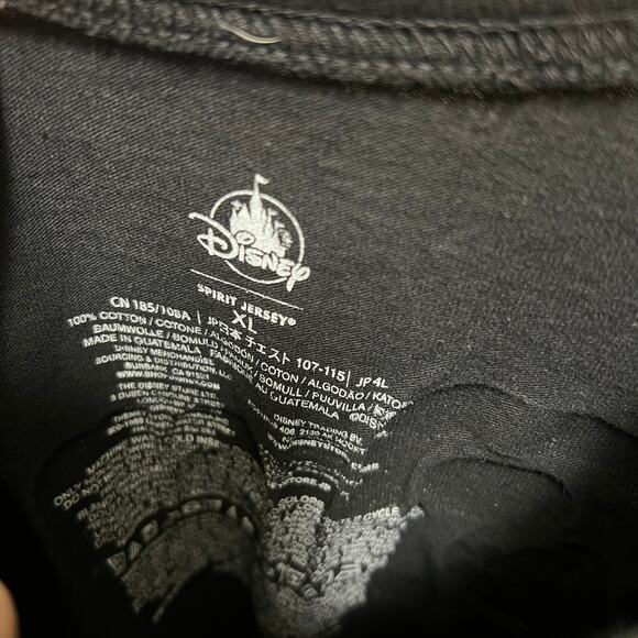 Walt Disney World Spirit Jersey Black Long Sleeve Theme Park Pullover Top Sz XL - Picture 6 of 6